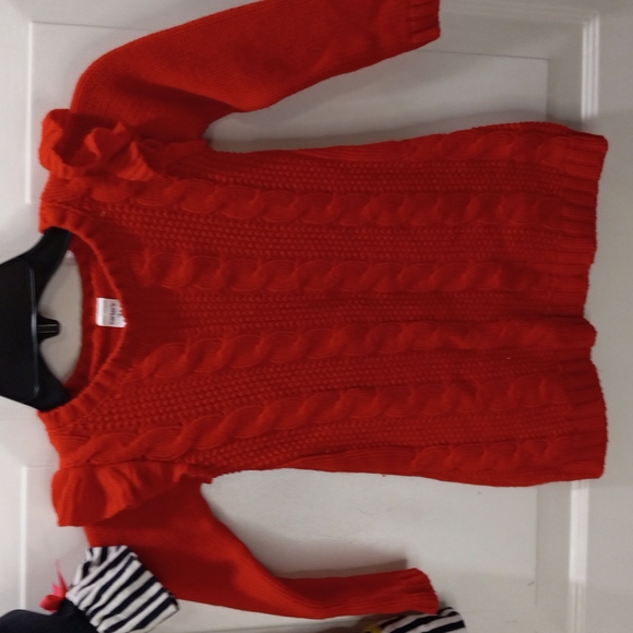 Carters Red Knit Dress and Black Dress Size 2 - Picture 3 of 6